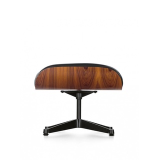 Vitra Ottoman für Lounge Chair Gestell Alu poliert/schwarz, Designer Charles & Ray Eames, 42x63x56 cm