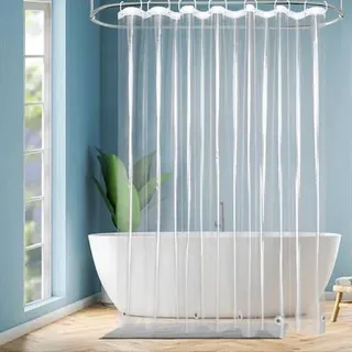 Duschvorhang 200x200 Transparent H200 x B200 cm (1er Pack)
