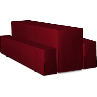 TexDeko Biertischhusse Premium Bordeaux 220 x 70 cm