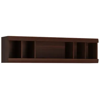 Lomadox Wandregal IMPERIA-129, Regal Wandboard Bücherregal 140 cm Nussbaum Wohnzimmer braun retro braun