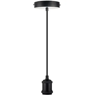 LUXULA 1-flg. E27 1,5 m schwarz Metall