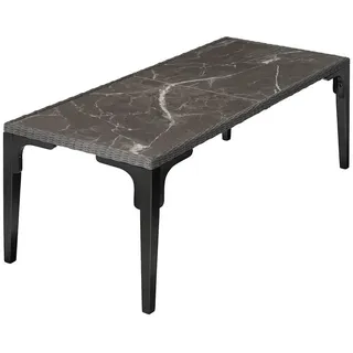 Tectake Foggia Gartentisch 196 x 87 x 76 cm Grau