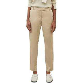 Chinohose MARC O'POLO "Torne" Gr. 42, N-Gr, braun (tall teak) Damen Hosen Stoffhosen mit klassischen Bügelfalten für mehr Eleganz