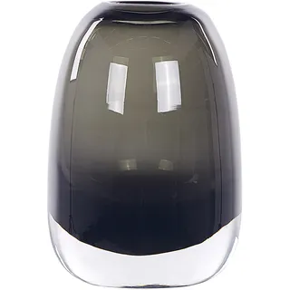 Beliani Blumenvase, FYSKA Glas, 18 cm, Dunkelgrau
