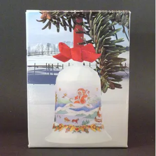 Hutschenreuther Weihnachtsglocke 1986 mit OVP - Porzellan - Glocke - Weihnachten