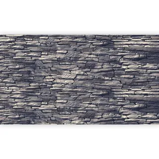 Fototapete - Tapete XXL Steinoptik 3D 500x280cm- Foto Tapete Schlafzimmer Wohnzimmer Vliestapete XXL Wandtapete Motivtapeten Bildtapete 3d Effekt Wand Dekoration - Textur schwarz f-A-0474-a-c
