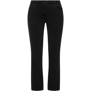 Ulla Popken Damen große Größen Übergrößen Plus Size SkinnyJeans Sarah, schmale 5-Pocket-Form, High Waist Black 23 796779100-23 - 36W / 30L