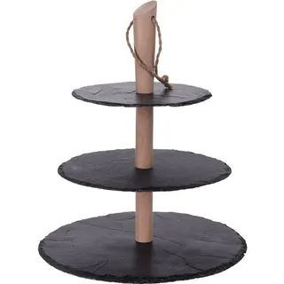 natura punto Etagere QUISTA, Schiefer - Holz - 3 Etagen