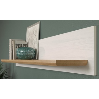 Furn.Design Wandboard Cloud, Wandregal in Pinie weiß mit Artisan Eiche, Breite 146 cm weiß