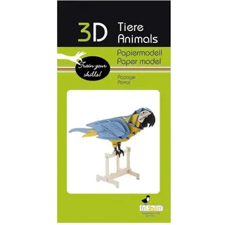 Fridolin 3D Papiermodell Papagei