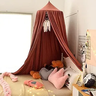 Baldachin Kinderzimmer Baby Baldachin Betthimmel Mädchen & Junge Hängende Moskiton für Schlafzimmer Spielzimmer Dekor Waschmaschinenfest Höhe 250cm