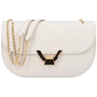 Coccinelle Dew Schultertasche Leder 24 cm lambskin white