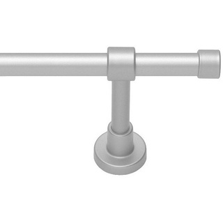 myraumdesign Gardinenstange Vorhangstange Silber Kappe mit Metallrohr 20 mm Durchmesser (180 cm)