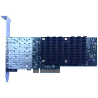Chelsio Netzwerkkarte Quad-Port SFP+ 10 Gbit LP T540-LP-CR (PCI-E x8), Netzwerkkarte