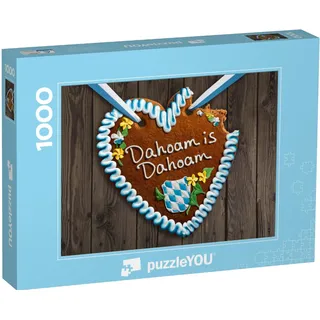 puzzleYOU: Puzzle 1000 Teile „Das Dahoam is Dahoam-Herz“