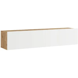 [en.casa] Lapinlahti TV-Lowboard 140 x 29,5 x 31,5 cm Weiß Holz