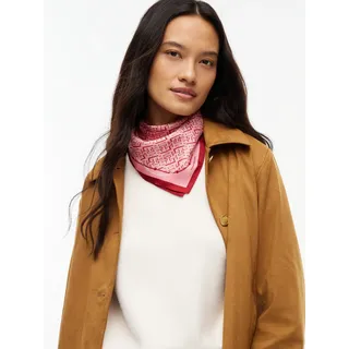 Seidenschal TOMMY HILFIGER "TMONOGRAM SILK SQUARE", Damen, rosa (autumn rot), Web, Seide, gemustert, Modetücher, Regular fit mit Monogramprint