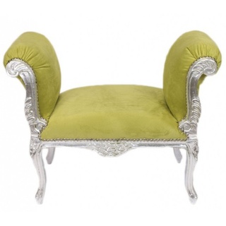 Casa Padrino Hocker »Barock Schemel Hocker Jadegrün / Silber - Sitzbank«