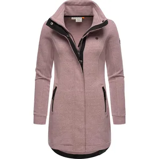Ragwear Damen, leichter Sweat-Übergangsmantel lang windabweisend mit hohem Kragen Letrice Mauve24 Gr. S - S