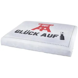 Gilde Sitzkissen Glück Auf 34 x 44 cm Weiß