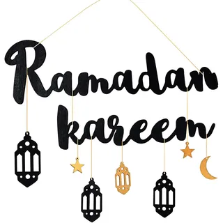 Ramadan Mond Stern Deko, Holz Anhänger Für Ramadan | Ramadan Mond Stern Deko, Eid Mubarak Dekoration, Holz Anhänger Ornament Ramadan für Wand Tür Fenster