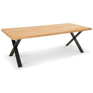 Elfo Esstisch Tim 200 x 100 cm Holz Braun Kernbuche