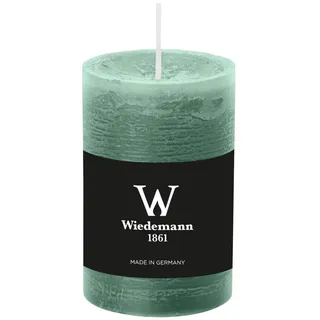 281002.118 durchgefärbte Stumpenkerzen (H x Ø) 120 x 58 mm, Farbe Eukalyptus, mit ASF zum Abbrandschutz, Wiedemann Marble Kerzen, Advent, Adventskranz, Weihnachten, Dekoration, Event