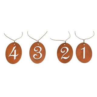 Advent Zahlen 1 - 4 ⚜️ f. Kerzen⚜️Nummern ⚜️ Metall⚜️ rost⚜️Weihnachten ⚜️Advent
