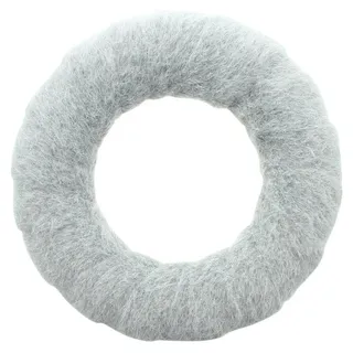 Dekoleidenschaft Dekokranz "Grey" Tischkranz aus Filz, grau, Ø 34 cm, Filzkranz, Wandkranz, Kranz grau