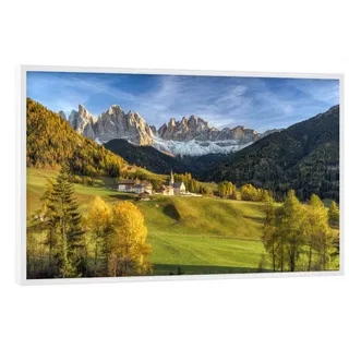 artboxONE Poster mit weißem Rahmen 60x40 cm Natur Im Villnösstal in Südtirol 2" - Bild südtirol Berge dolomiten