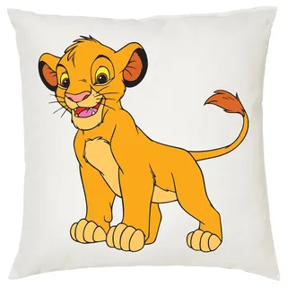 Blondie & Brownie Dekokissen Kissen Simba Löwe Film Kino TV Kinder Jungen Mädchen, in vielen Farben weiß