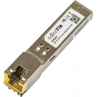 MicroTik S-RJ01 - SFP (Mini-GBIC)-Transceiver-Modul - 1GbE - 10Base-T, 100Base-TX, 1000Base-T - SFP (mini-GBIC) / RJ-45 (S-RJ01)