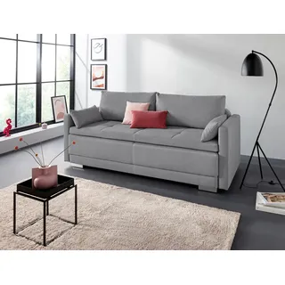 OTTO home Schlafsofa Mikrofaser 2,5-sitzig Grau