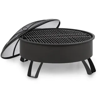 Blum - Feldt Oreos 2-in-1-feuerschale Ø75cm Funkenschutz Ø68cm Grill Stahl Schwarz