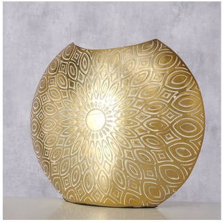 BOLTZE Dekovase "Valenca" aus Aluminium in gold, Vase Blumenvase goldfarben