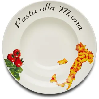 KHG Pastateller, extra groß mit 30 cm Durchmesser in Pasta alla Mama Print