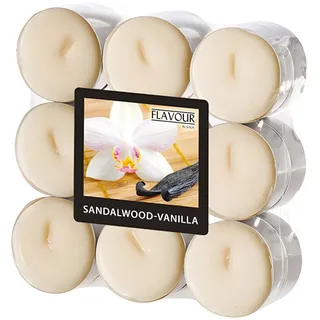 Papstar Sandalwood-Vanilla Duftlichte 37,5 mm 180 St. elfenbein