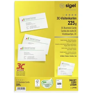 Sigel LP795 DIN A4 85x55mm 225g ws 100 St./Pack.