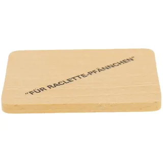 3 x Raclette - Brettchen Raclettebrettchen mit Aufdruck L 10 x B 8 cm - Buche