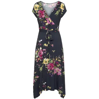 beachtime by lascana Jerseykleid Blumen Blau 50