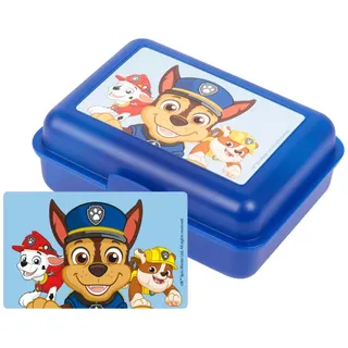 Paw Patrol Brotdose mit Trennwand - Chase, Marshall und Rubble in blau | Gr.: onesize