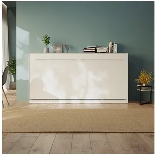 SMARTBett Schrankbett Standard 90x200 cm, 120x200 cm, 140x200 cm Weiß Klappbett horizontal/ quer, Gasdruckfedern