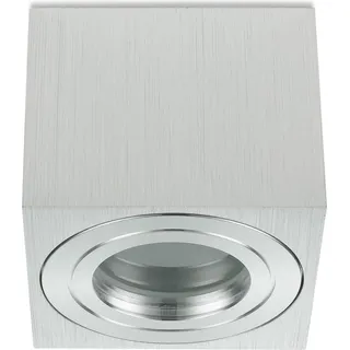 Sweet Led Aufbauleuchte 4er Set 4 eckig grau Aluminium
