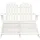 2-Sitzer Adirondack Gartenbank mit Fußstütze 119,5 x 147,5 x 89,5 cm weiß 315909