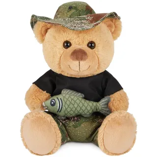 Brubaker Teddybär Angler 25 cm Hellbraun Camouflage