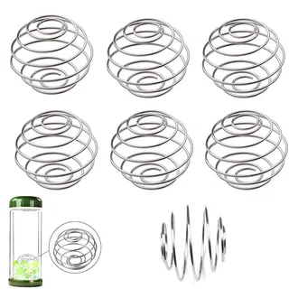 6er Set Edelstahl Protein Shaker mit Kugel für Sport & Fitness