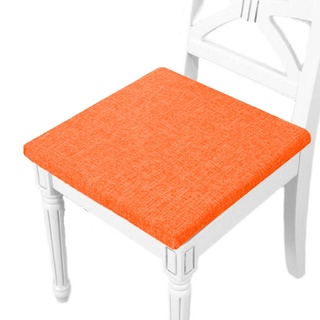 DG Catiee Stuhl-Sitzkissen, quadratisch, für Esszimmerstühle, rutschfestes Stuhlkissen, dickes Sesselkissen, Sitzerhöhung für Zuhause, Büro, Sofa, Garten (35 x 35 x 2 cm, Orange)