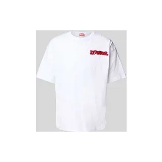 T-Shirt mit Label-Print, Weiss, $listsize[$i].replace('"','"')