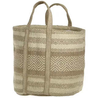 Chic Antique Jute Korbtasche mit Henkel, natur
