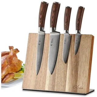Wakoli Damastmesserset 4-tlg. Braun